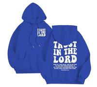Générique Sweat à Capuche chrétien « God is Within Her She Will Not Fall » pour Femmes, Sweat à Capuche surdimensionné Jésus pour Femmes, Chandail à Manches Longues avec Poche