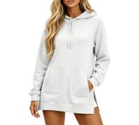 Générique Sweat à Capuche de Saison, idéal pour Un décontracté Quotidien, avec Une Coupe Confortable Une Doublure Polaire Douce. (White, S)
