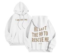 Générique Sweat à Capuche décontracté pour Homme, Coupe Ample, Streetwear, Automne-Hiver, Chaud, Sweat-Shirt Homme Entretien simplifié - sèche Rapidement sans Repassage (White, L)