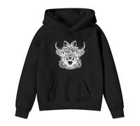 Générique Sweat à Capuche Enfant Fille NoëL Hiver 3-14 Ans Sweat à Capuche Enfant Fille La Mode DéContracté ImpriméS Chic Dessins AniméS Pullover Casual Confort Baggy Sweatshirts(Black-D, 11-12 Ans)