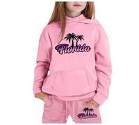 Générique Sweat à Capuche Enfant Grande Taille Manches Longues Ville Nom Lieu Haut Pantalon Décontracté Vêtements Corsage(10-11 Years)