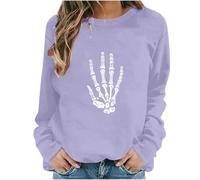Générique Sweat À Capuche Femme À Imprimé Citrouille Halloween Cordon Ample