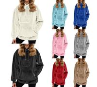 Générique Sweat À Capuche Femme avec Poche Kangourou Et Poche en Fourrure de Transport pour Animal Pull pour Chat Sweat Kangourou Chien Oversize Confortable pour Maîtresse d'animal De Compagnie Hiver