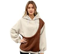 Générique Sweat À Capuche Femme avec Poche pour Pet Chat Et Chien | Hiver Pull Doux Porte-Animal | Sweat Polaire Ideal pour Maîtresse d'animal | Confortable Et Chaud(Beige,M)