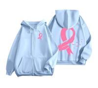 Générique Sweat a Capuche Femme Cancer du Sein Femmes Vêtements Blousons Vest Sport Sweats À Veste Legere Ete Vetement De Sweatshirt Pulls, Gilets Et en Top pour Zippé Sportswear Vestes Hoodies Sweet