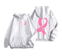 Générique Sweat a Capuche Femme Cancer du Sein Femmes Vêtements Veste en Zippé Sweat-Shirt À pour Sweats Top Vetement Sport Blousons Sweatshirt Vetements Pulls, Gilets Et Vêtement Legere Ete Blouson