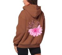 Générique Sweat a Capuche Femme Cancer du Sein Hoodie Sweatshirt Sweats À Femmes Vêtements Vetements Veste en Zippé Sport Top Blousons Sweat-Shirt pour Pulls, Gilets Et Blouson Vetement Sportswear