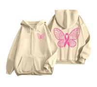 Générique Sweat a Capuche Femme Cancer du Sein Sportswear Vetement Sport Sweatshirts Sweats À Femmes Vêtements Blouson Sweatshirt Sweet Veste Zippée Top De pour Zippé en Vestes Pulls, Gilets Et