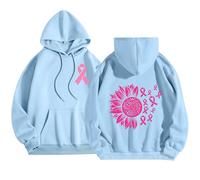Générique Sweat a Capuche Femme Cancer du Sein Veste Sport De Sweatshirt Sweats À Vetement Hoodie Hoodies Femmes Vêtements Top Sportswear Vêtement en Zippé Sweat-Shirt pour Pulls, Gilets Et Sweet