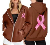 Générique Sweat a Capuche Femme Cancer du Sein Veste Sport Sweatshirt À Sweats Zippé Vetement en Hoodie Top Femmes Vêtements Sweet Vestes De Vêtement Sweatshirts Blousons Legere Ete Pulls, Gilets Et