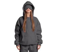 Générique Sweat a Capuche Femme - Confortable Décontracté Sweat Capuche Femme Mode Léger Couleur Unie Hoodies avec Cordon et Masque pour Les Yeux Tourisme Sweatshirts S-4XL