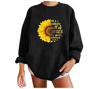 Générique Sweat à Capuche Femme décontracté Ample surdimensionné imprimé Manches Longues Top Tendance Confortable pour Toutes Saisons
