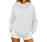 Générique Sweat à Capuche Femme Fleece - Hoodie Pullover avec Poche et Cordon, Sweatshirt Confortable pour Gym Sport Loungewear et Usage Quotidien