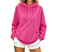 Générique Sweat à Capuche Femme Fleece - Hoodie Pullover avec Poche et Cordon, Sweatshirt Confortable pour Gym Sport Loungewear Usage Quotidien