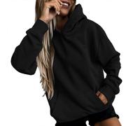 Générique Sweat a Capuche Femme Hoodie Top Blouse Chic Et Élégant Classique Couleur Unis Ample Sweatshirts Automne Hiver