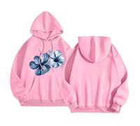 Générique Sweat à Capuche Femme Manches Longues Style Préppy Pullover