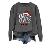 Générique Sweat à Capuche Femme Noël Floral Lettre Coupe Ample Pull Capuche Casual Longue Manche Confortable Douillet Tendance