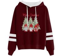 Générique Sweat à Capuche Femme Noel Oversized Sweat Manches Longues, Sweat à Capuche Femme Manches Longues Motif Festif Noël Confortable Casual décontracté, pour Famille, Cadeaux Noël Festif