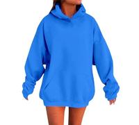 Générique Sweat à Capuche Femme Oversized Chaud Polaire Coupe Ample Manches Tombantes Pull Confort Confortable Douillet Tendance