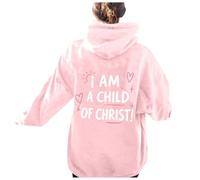 Générique Sweat à Capuche Femme Pull Imprimé Dos sur Le Thème Religieux Jésus Doux Confort pour Un Style Unique pour Les Rencontres et Le Quotidien Inspiré (L)