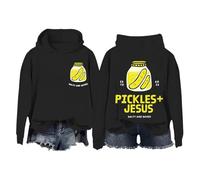 Générique Sweat à Capuche Femme Pull Imprimé Jésus Religieux en Molleton Confort pour Un Style Inspirant Idéal pour Les Rencontres Spirituelles et Le Quotidien (Black, L)