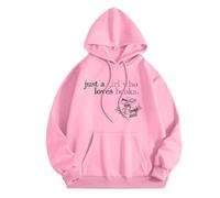 Générique Sweat à Capuche Femme Pull Imprimé Lettrage Amour de la Lecture Confort pour Le Quotidien Parfait pour Les Journées de Détente avec Un Bon Livre(S)
