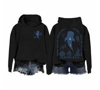 Générique Sweat à Capuche Femme Pull Imprimé Requin Chrétien Confort pour Un Style Inspirant Idéal pour Les Rencontres et Les Sorties Quotidiennes (Black, XL)