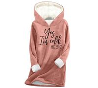 Générique Sweat à Capuche Femme Robe Pull Molletonnée Douce Confort Hiver pour Un Style Cocooning pour la Maison et Les Soirées Détente au Coin du Feu(XXXL)