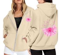 Générique Sweat a Capuche Femme Top du Cancer Sein Zippé Blousons Vest Sport Sweats À Veste Legere Ete Femmes Vêtements Vêtement Sweatshirt Sweet De pour en Pulls, Gilets Et Vestes Sweatshirts