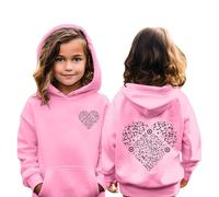 Générique Sweat à Capuche Festif pour Fillette avec Code QR interactif pour des Surprises Magiques de Noël et Un Design Confortable idéal pour Les célébrations Hivernales (6-7 Years)