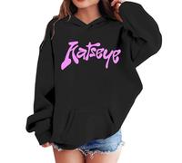 Générique Sweat à Capuche Fille Garçon Sweatshirt Katseye K-Kpop Fan Vêtement de Support Merch Manches Longues Sweat à Capuche Style Coréen Y2K Hip Hop Streetwear Enfant