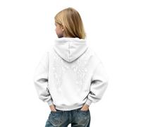 Générique Sweat à Capuche Fille Pull Décontracté Manches Longues Style Imprimé Ailes Top Sweat Y2K Grande Taille pour Automne Hiver Sorties Quotidiennes et Rencontres Entre Amis
