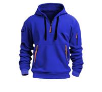 Générique Sweat à Capuche Homme avec Demi Fermeture éclair, Grandes Tailles, Pulls Chaud Décontracté Confortable, Pull de Travail Quotidien, Veste de survêtement d'extérieur, Sweatshirt Multi-Poches