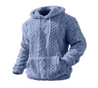 Générique Sweat à Capuche Homme Chaud Doux Sweatshirt en Peluche avec Poche Pull à Manches Longues Pullovers Décontracté Streetwear Confortable pour Hiver Travail Maison Quotidien