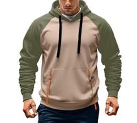 Générique Sweat À Capuche Homme Couleur Unie Décontracté Cordon Confortable Streetwear Printemps Automne Hiver Tissu Durable Coupe Ample Design Moderne pour Un Style Épuré Et Fonctionnel