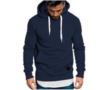 Générique Sweat à Capuche Homme Couleur Unie Hoodie Sweat Pull Vêtements Décontracté Léger Manches Longues Sportswear Confortable Sweaters avec Poche de Travail Automne Hiver Chaud Sweatshirts