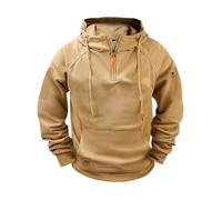 Générique Sweat à Capuche Homme Demi Fermeture Éclair Veste Polaire Couleur Unie Hood Pull Oversize Casual Mode Chaud Manches Longues Automne Hiver avec Poches Hoodies Hommes Confortable