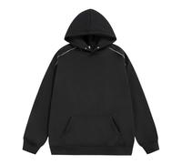 Générique Sweat à Capuche Homme Design Panneau Zippé Épaule Matière Coton Confy Nouvelle Arrivée Automne Hiver Hoodie Homme (Black, XXXL)