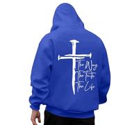 Générique Sweat À Capuche Homme Dieu Imprimé Design Décontracté Manches Longues Pullover Confortable Quotidien Polaire Anti Froid Veste Chaude pour Hiver