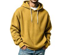 Générique Sweat A Capuche Homme Gaufré Sweatshirt Capuche avec Cordon De Serrage Hoodie Manche Raglan Tombante Confortable Et Respirant Sweats Pull-Over Automne Hiver Sportswear pour Sport Ou Loisirs