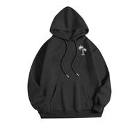Générique Sweat à Capuche Homme Hoodie Décontracté Sweat-Shirt Imprimé Sweatshirt Manche Longue Basique Sportswear Couleur Unie Oversize Vêtements Votre Compte 01 Gris foncé S