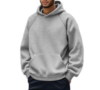 Générique Sweat à Capuche Homme Pull Polaire Homme Hoodie Pull Chaud Couleur Unie Poche Kangourou Sweat Hiver Automne Décontracté Streetwear Sportwear