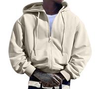 Générique Sweat a Capuche Homme Zippé Pull Tous Les Jours/Quotidien Micro Fleece Sweats À Sweet pour Le Sport Vestes De Col Montant sans French Terry