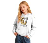 Générique Sweat à Capuche Imprimé pour Enfants avec Le NuméRo 67 Dessus Tissu Extensible imprimé Motif Mignon pour Les activités extérieures pour Sweatshirt Convient aux Enfants Unisexe
