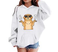 Générique Sweat à Capuche Imprimé pour Enfants avec Le NuméRo 67 Dessus Tissu Extensible Manches Ajustables pour Les activités extérieures pour Sweatshirt Convient aux Enfants Unisexe