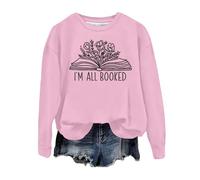 Générique Sweat à Capuche léger à Manches Longues et col Ras du Cou pour Femme, Sweat à Capuche léger avec Lettres imprimées à la Mode (XL)