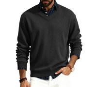 Générique Sweat a Capuche Pilou Hauts Ample Grande Taille Marin Laine Pull Homme Hiver Chaud Randonnée Polaires Classique Printemps Rond Thermiques Cheminée Poncho Roulé Doux Coton Polaire Homme S