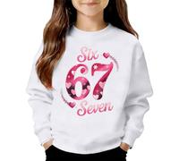 Générique Sweat à Capuche pour Enfants Imprimé 67 avec Doublure Chaude Manches Ajustables pour la Vie Quotidienne pour Sweatshirt Convient aux Enfants Unisexe