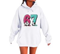 Générique Sweat à Capuche pour Enfants Imprimé 67 modèle 67 en Coton Premium sans étiquette irritante adapté pour Les cérémonies pour Sweatshirt Convient aux Enfants Unisexe