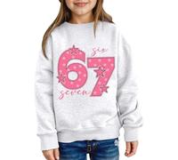 Générique Sweat à Capuche pour Enfants Imprimé 67 sans en Coton Premium liseré élégant adapté pour Les cérémonies pour Sweatshirt Convient aux Enfants Unisexe